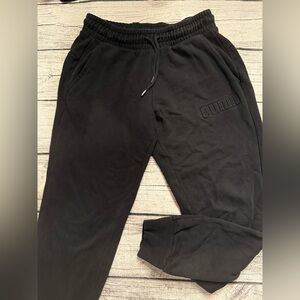 PUMA soft brushed fleece pants Mens size S in black color